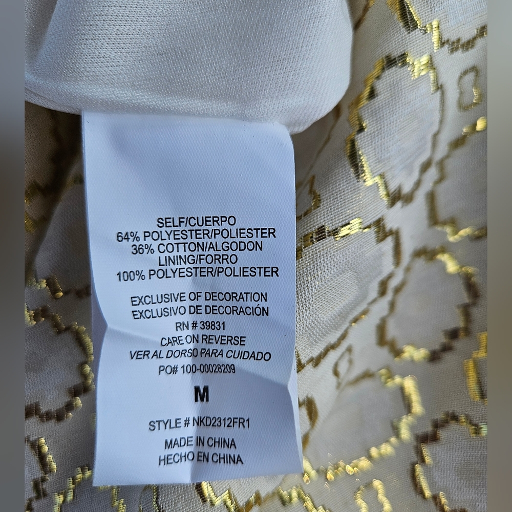 Rewind Gold Cream Sleeveless Dress - Picture 13 of 15
